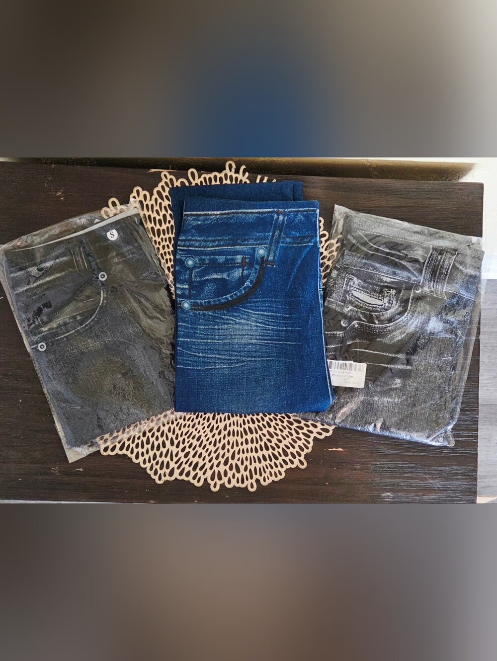 NWT 3 Pairs Faux Jeans Leggings